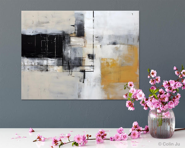 Modern Abstract Art Paintings, Extra Large Canvas Painting for Bedroom, Original Canvas Wall Art, Oversized Contemporary Acrylic Paintings-Silvia Home Craft