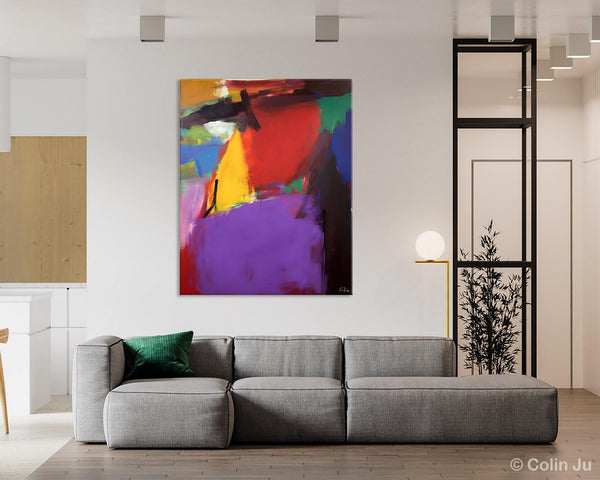 Abstract Painting on Canvas, Extra Large Abstract Painting for Living Room, Large Original Abstract Wall Art, Contemporary Acrylic Paintings-Silvia Home Craft
