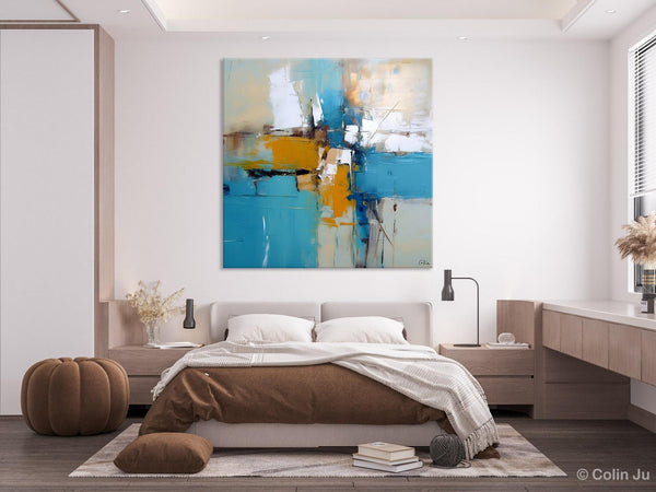 Large Abstract Painting for Bedroom, Original Modern Wall Art Paintings, Oversized Contemporary Canvas Paintings, Modern Acrylic Artwork-Silvia Home Craft