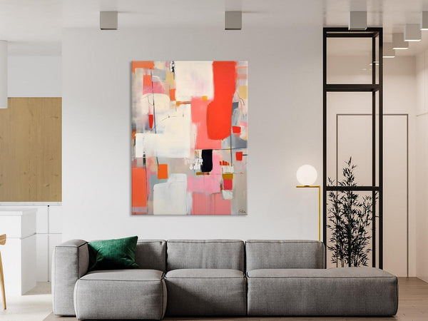 Extra Large Painting on Canvas, Huge Contemporary Acrylic Paintings, Extra Large Canvas Painting for Bedroom, Original Abstract Wall Art-Silvia Home Craft