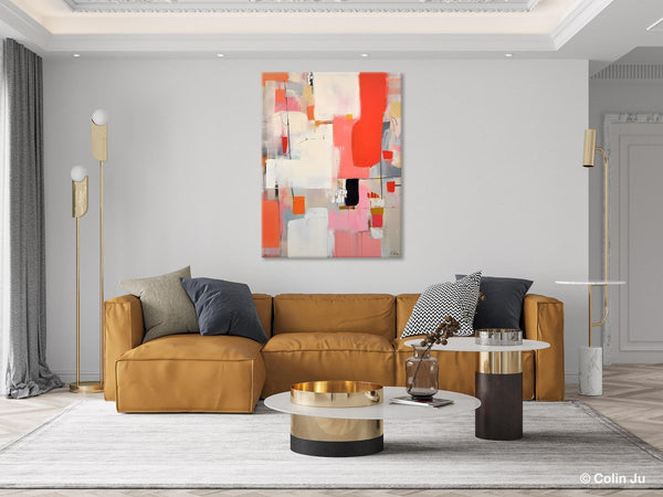 Extra Large Painting on Canvas, Huge Contemporary Acrylic Paintings, Extra Large Canvas Painting for Bedroom, Original Abstract Wall Art-Silvia Home Craft