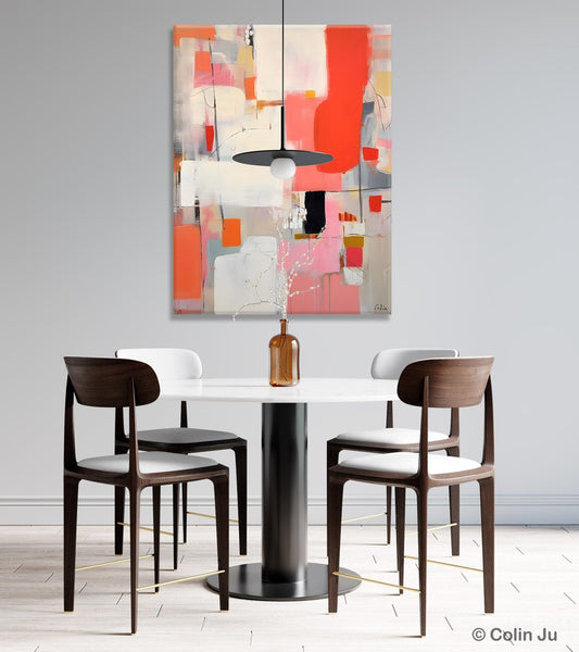 Extra Large Painting on Canvas, Huge Contemporary Acrylic Paintings, Extra Large Canvas Painting for Bedroom, Original Abstract Wall Art-Silvia Home Craft