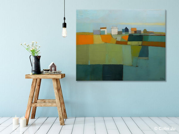 Abstract Landscape Painting on Canvas, Extra Large Landacape Wall Art for Living Room, Original Abstract Wall Art, Acrylic Painting for Sale-Silvia Home Craft