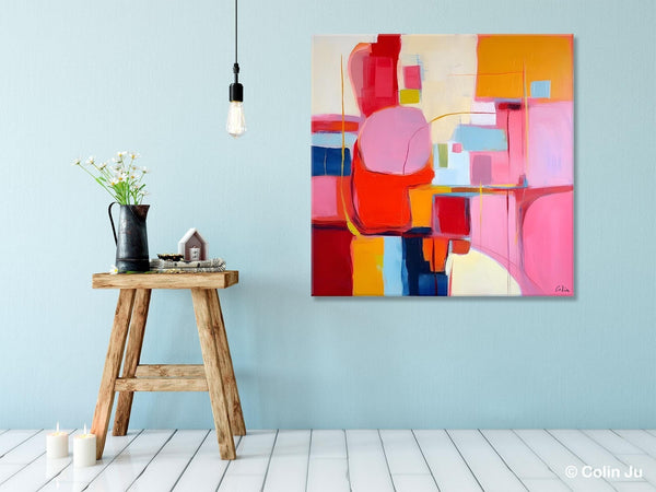 Ultra Modern Acrylic Paintings, Abstract Painting for Bedroom, Original Modern Wall Art Paintings, Oversized Contemporary Canvas Paintings-Silvia Home Craft