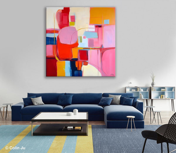 Ultra Modern Acrylic Paintings, Abstract Painting for Bedroom, Original Modern Wall Art Paintings, Oversized Contemporary Canvas Paintings-Silvia Home Craft