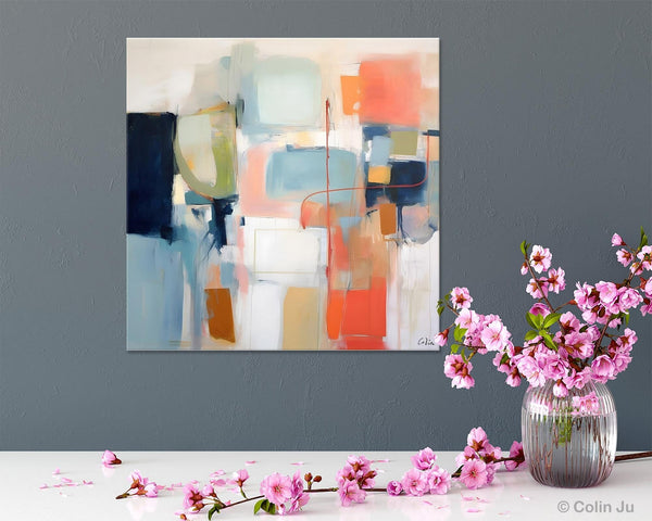 Large Abstract Painting for Bedroom, Original Modern Paintings, Contemporary Canvas Art, Modern Acrylic Artwork, Buy Art Paintings Online-Silvia Home Craft