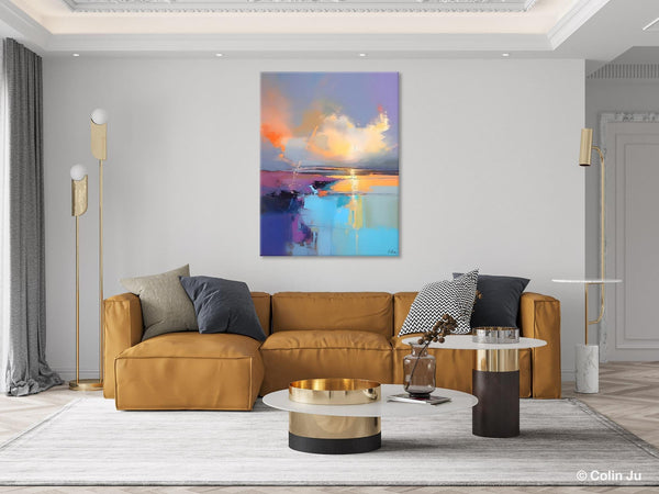 Original Landscape Paintings, Modern Paintings, Large Contemporary Wall Art, Acrylic Painting on Canvas, Extra Large Paintings for Bedroom-Silvia Home Craft