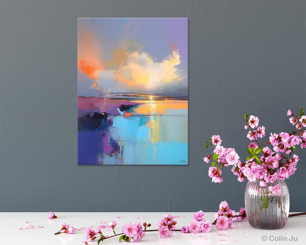 Original Landscape Paintings, Modern Paintings, Large Contemporary Wall Art, Acrylic Painting on Canvas, Extra Large Paintings for Bedroom-Silvia Home Craft
