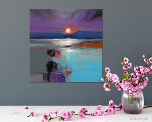 Original Canvas Wall Art Paintings, Modern Canvas Painting for Living Room, Acrylic Painting on Canvas, Landscape Abstract Paintings-Silvia Home Craft