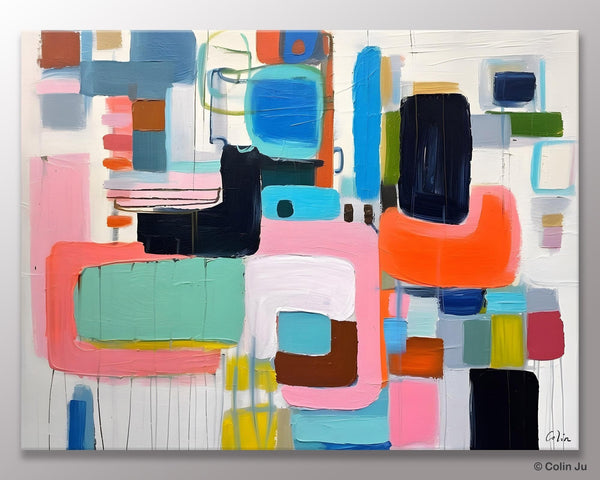Contemporary Acrylic Paintings, Modern Wall Art Ideas for Living Room, Extra Large Canvas Paintings, Original Abstract Painting, Impasto Art-Silvia Home Craft