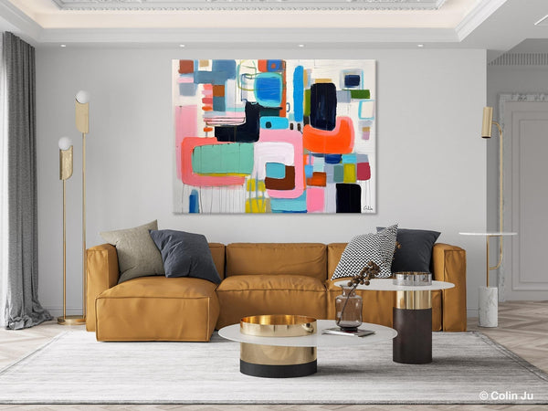 Contemporary Acrylic Paintings, Modern Wall Art Ideas for Living Room, Extra Large Canvas Paintings, Original Abstract Painting, Impasto Art-Silvia Home Craft