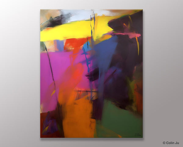 Extra Large Abstract Painting for Dining Room, Large Original Abstract Wall Art, Contemporary Acrylic Paintings, Abstract Painting on Canvas-Silvia Home Craft