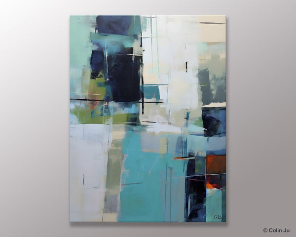 Large Contemporary Wall Art, Acrylic Painting on Canvas, Modern Paintings, Extra Large Paintings for Dining Room, Original Abstract Painting-Silvia Home Craft