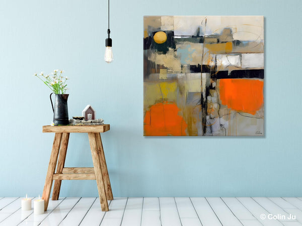 Modern Acrylic Artwork, Original Modern Art, Heavy Texture Canvas Paintings, Contemporary Canvas Art, Large Abstract Painting for Bedroom-Silvia Home Craft