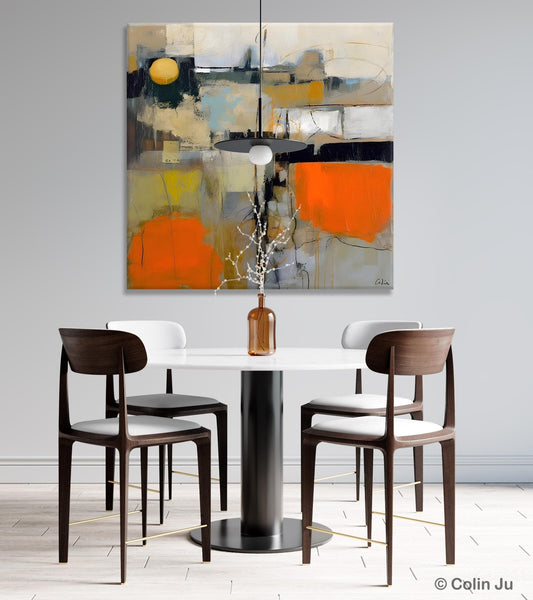Modern Acrylic Artwork, Original Modern Art, Heavy Texture Canvas Paintings, Contemporary Canvas Art, Large Abstract Painting for Bedroom-Silvia Home Craft