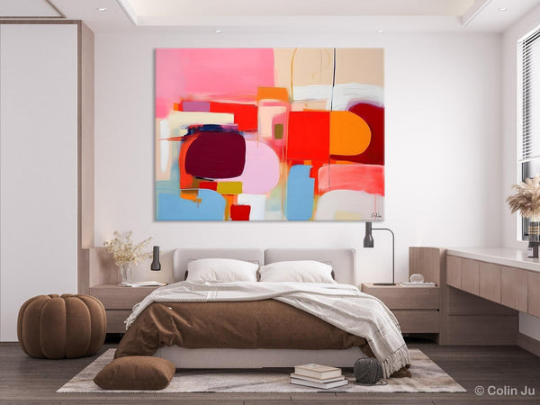 Extra Large Canvas Paintings, Original Abstract Art, Modern Wall Art Ideas for Dining Room, Impasto Painting, Contemporary Acrylic Paintings-Silvia Home Craft