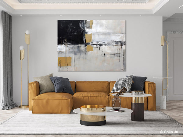 Original Abstract Art, Modern Wall Art Ideas for Bedroom, Extra Large Canvas Paintings, Impasto Art Painting, Contemporary Acrylic Paintings-Silvia Home Craft