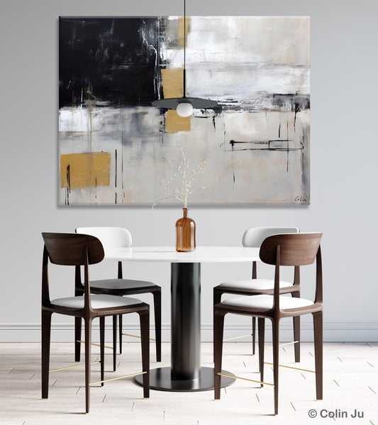 Original Abstract Art, Modern Wall Art Ideas for Bedroom, Extra Large Canvas Paintings, Impasto Art Painting, Contemporary Acrylic Paintings-Silvia Home Craft