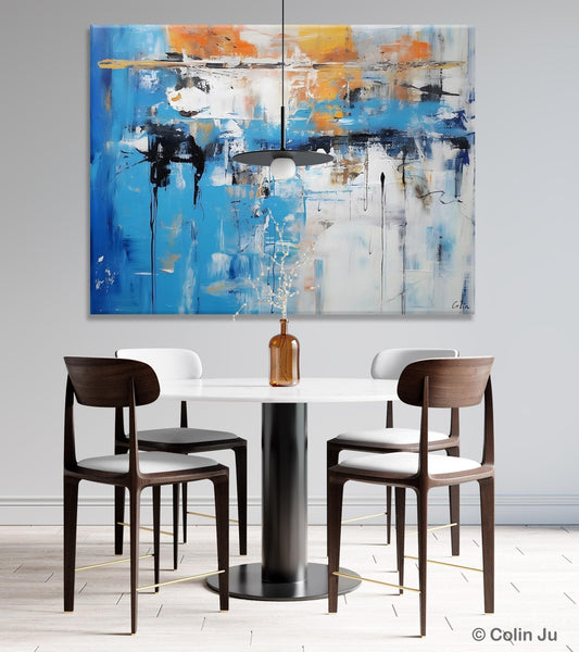 Oversized Canvas Paintings, Original Abstract Art, Modern Wall Art Ideas for Living Room, Palette Knife Painting, Contemporary Acrylic Art-Silvia Home Craft