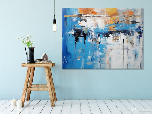 Oversized Canvas Paintings, Original Abstract Art, Modern Wall Art Ideas for Living Room, Palette Knife Painting, Contemporary Acrylic Art-Silvia Home Craft