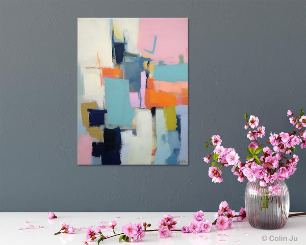 Contemporary Wall Art Paintings, Acrylic Painting on Canvas, Abstract Paintings for Bedroom, Extra Large Original Art, Buy Wall Art Online-Silvia Home Craft