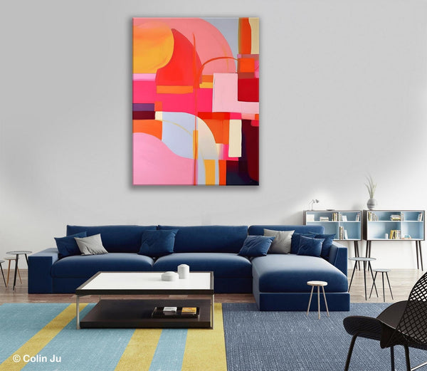 Contemporary Acrylic Painting on Canvas, Modern Wall Art Paintings, Canvas Paintings for Bedroom, Large Original Art, Buy Wall Art Online-Silvia Home Craft