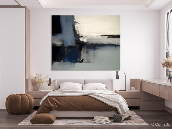 Abstract Painting for Bedroom, Large Original Abstract Art, Contemporary Acrylic Paintings, Abstract Painting on Canvas, Simple Wall Art-Silvia Home Craft