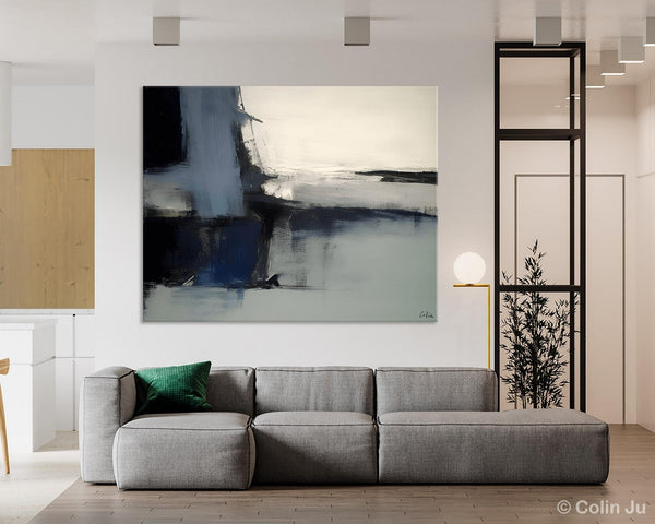 Abstract Painting for Bedroom, Large Original Abstract Art, Contemporary Acrylic Paintings, Abstract Painting on Canvas, Simple Wall Art-Silvia Home Craft