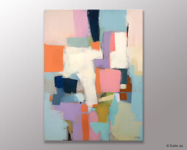 Extra Large Modern Wall Art, Acrylic Painting on Canvas, Contemporary Painting, Canvas Paintings for Dining Room, Original Abstract Painting-Silvia Home Craft