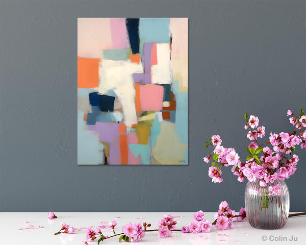 Extra Large Modern Wall Art, Acrylic Painting on Canvas, Contemporary Painting, Canvas Paintings for Dining Room, Original Abstract Painting-Silvia Home Craft