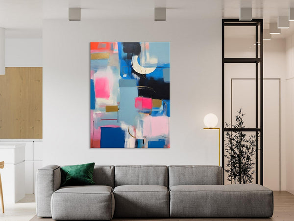 Large Painting Ideas for Living Room, Large Original Canvas Art, Contemporary Acrylic Painting on Canvas, Modern Abstract Wall Art Paintings-Silvia Home Craft