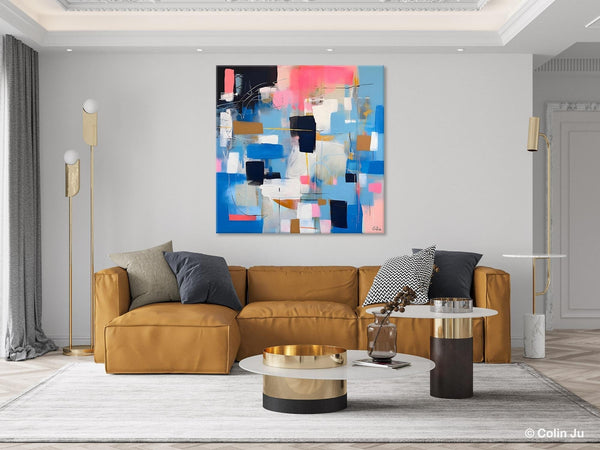 Modern Canvas Paintings, Contemporary Canvas Art, Original Modern Wall Art, Modern Acrylic Artwork, Large Abstract Painting for Dining Room-Silvia Home Craft