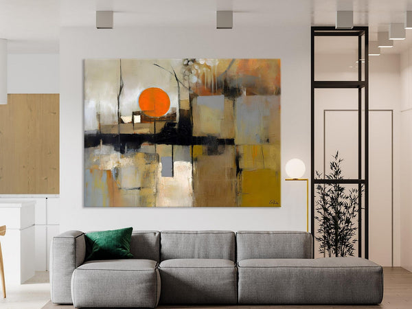 Large Wall Art Ideas for Living Room, Hand Painted Canvas Art, Oversized Canvas Paintings, Original Abstract Art, Contemporary Acrylic Art-Silvia Home Craft