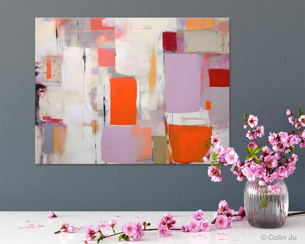 Large Wall Art Ideas for Bedroom, Hand Painted Canvas Art, Oversized Canvas Paintings, Original Abstract Art, Contemporary Acrylic Artwork-Silvia Home Craft