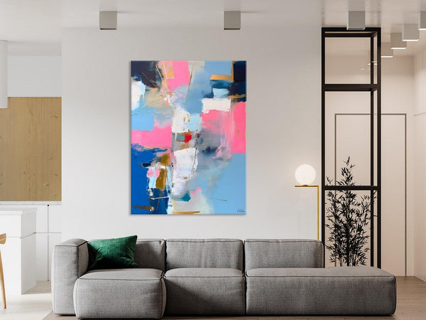 Large Art Painting for Living Room, Original Canvas Art, Contemporary Acrylic Painting on Canvas, Oversized Modern Abstract Wall Paintings-Silvia Home Craft