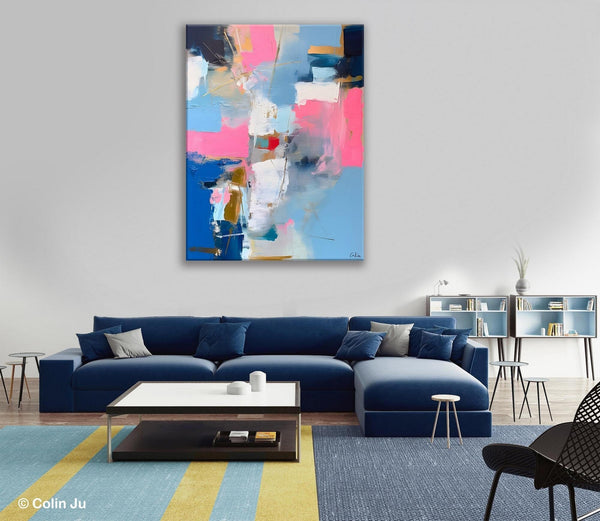 Large Art Painting for Living Room, Original Canvas Art, Contemporary Acrylic Painting on Canvas, Oversized Modern Abstract Wall Paintings-Silvia Home Craft