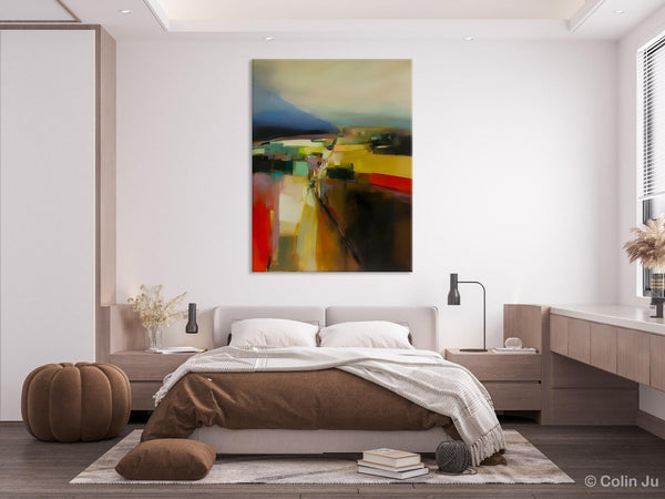 Abstract Landscape Artwork, Landscape Painting on Canvas, Contemporary Wall Art Paintings, Extra Large Original Art, Hand Painted Canvas Art-Silvia Home Craft