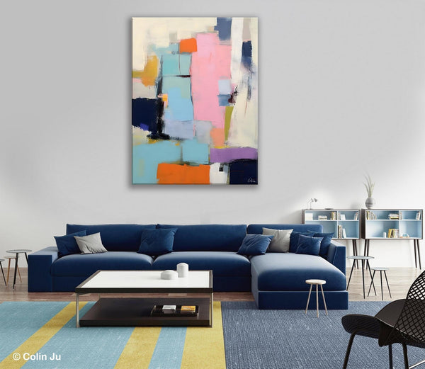 Original Canvas Art, Contemporary Acrylic Painting on Canvas, Large Wall Art Painting for Bedroom, Oversized Modern Abstract Wall Paintings-Silvia Home Craft