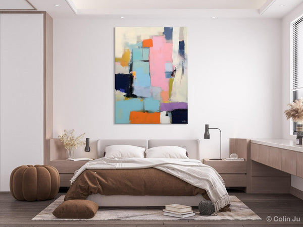 Original Canvas Art, Contemporary Acrylic Painting on Canvas, Large Wall Art Painting for Bedroom, Oversized Modern Abstract Wall Paintings-Silvia Home Craft