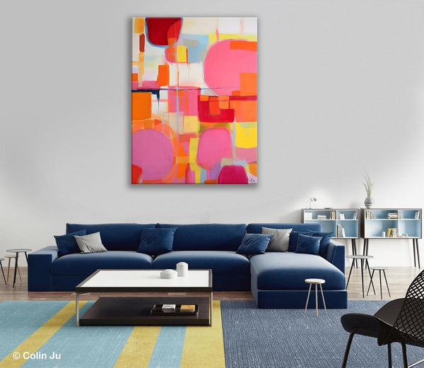 Large Contemporary Wall Art, Extra Large Paintings for Bedroom, Abstract Wall Paintings, Heavy Texture Canvas Art, Original Modern Painting-Silvia Home Craft