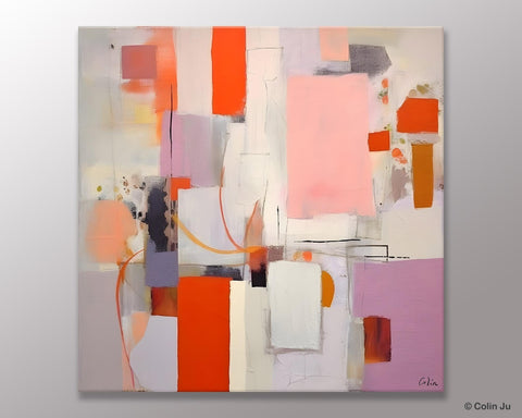 Original Abstract Wall Art, Modern Canvas Paintings, Large Abstract Painting for Bedroom, Modern Acrylic Artwork, Contemporary Canvas Art-Silvia Home Craft