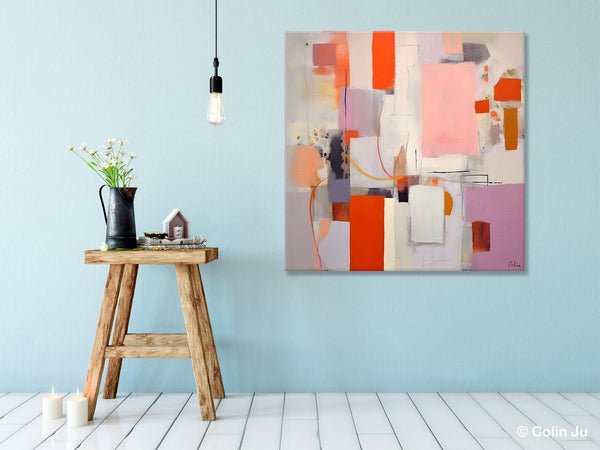Original Abstract Wall Art, Modern Canvas Paintings, Large Abstract Painting for Bedroom, Modern Acrylic Artwork, Contemporary Canvas Art-Silvia Home Craft