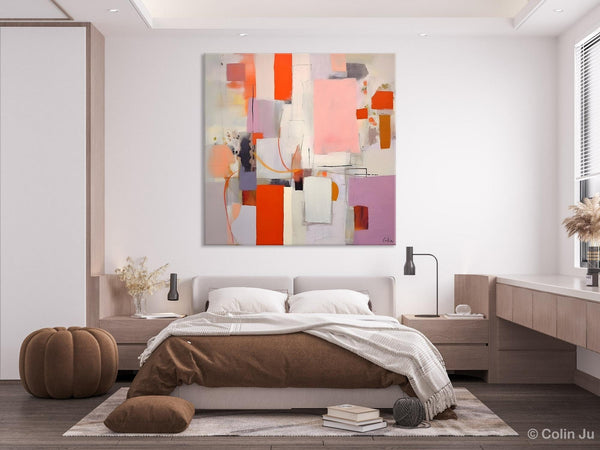 Original Abstract Wall Art, Modern Canvas Paintings, Large Abstract Painting for Bedroom, Modern Acrylic Artwork, Contemporary Canvas Art-Silvia Home Craft