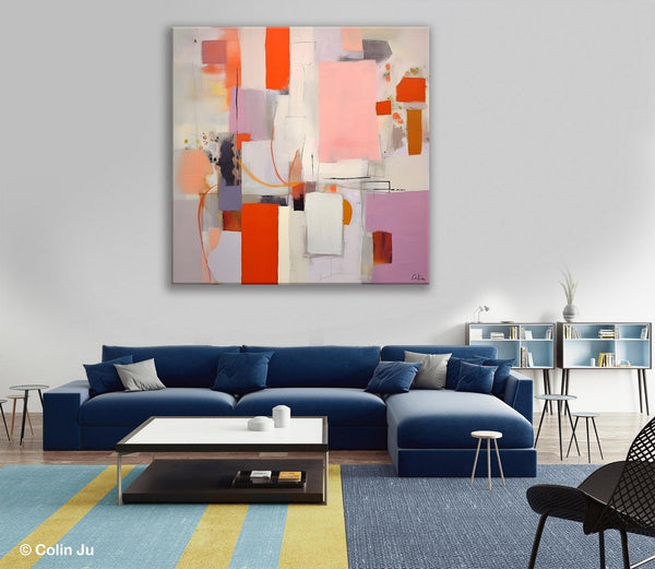 Original Abstract Wall Art, Modern Canvas Paintings, Large Abstract Painting for Bedroom, Modern Acrylic Artwork, Contemporary Canvas Art-Silvia Home Craft