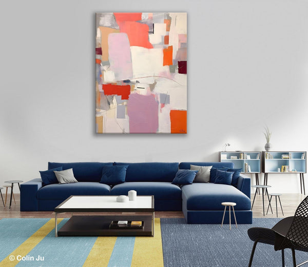 Contemporary Acrylic Painting on Canvas, Large Wall Art Painting for Bedroom, Original Canvas Art, Oversized Modern Abstract Wall Paintings-Silvia Home Craft