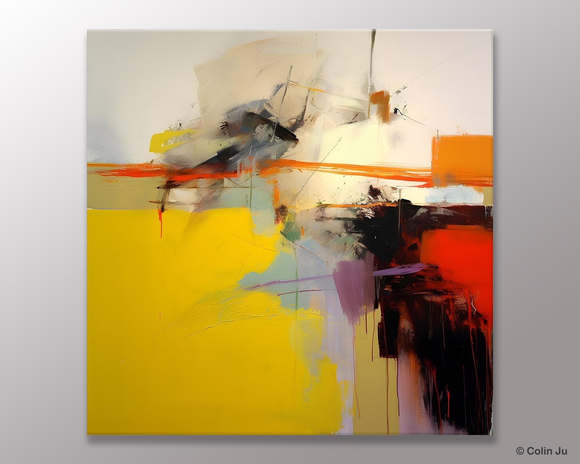 Modern Canvas Art Paintings, Contemporary Canvas Art, Original Modern Wall Art, Modern Acrylic Artwork, Large Abstract Paintings for Bedroom-Silvia Home Craft