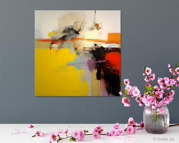 Modern Canvas Art Paintings, Contemporary Canvas Art, Original Modern Wall Art, Modern Acrylic Artwork, Large Abstract Paintings for Bedroom-Silvia Home Craft