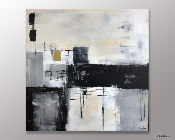 Contemporary Canvas Art for Bedroom, Modern Acrylic Artwork, Original Modern Paintings, Heavy Texture Canvas Art, Large Abstract Paintings-Silvia Home Craft