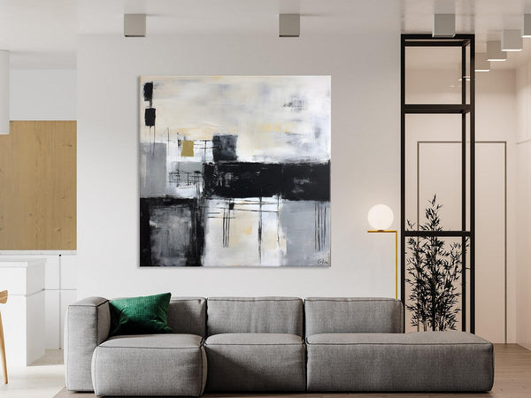Contemporary Canvas Art for Bedroom, Modern Acrylic Artwork, Original Modern Paintings, Heavy Texture Canvas Art, Large Abstract Paintings-Silvia Home Craft
