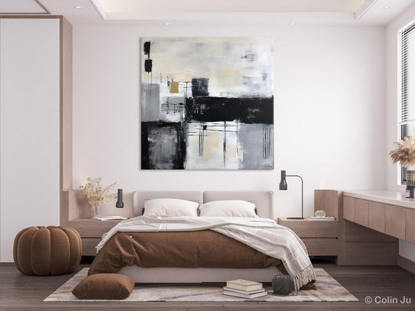 Contemporary Canvas Art for Bedroom, Modern Acrylic Artwork, Original Modern Paintings, Heavy Texture Canvas Art, Large Abstract Paintings-Silvia Home Craft